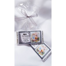 Silver Frame Gold Communion Chalice Personalized Chocolate bar