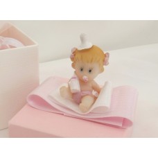 Baby girl with soother Christening favours
