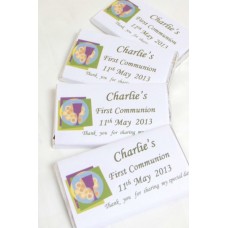 Chalice personalised First Communion chocolate bar