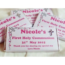 Girl First Communion personalised chocolate bars