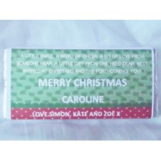 Christmas Personalized Chocolate Bar in Green